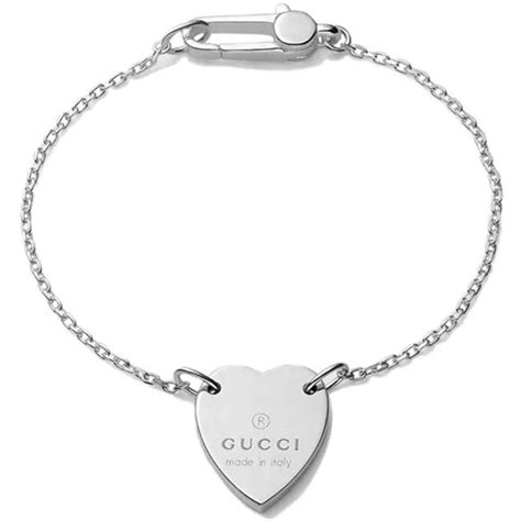 Bracciale con cuore Gucci trademark in argento 925 